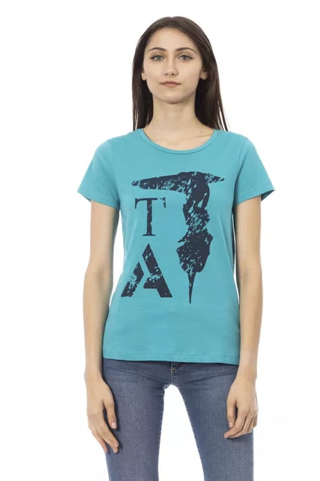Trussardi Action Lichtblauwe Katoenen Dames T-Shirt - Image 1