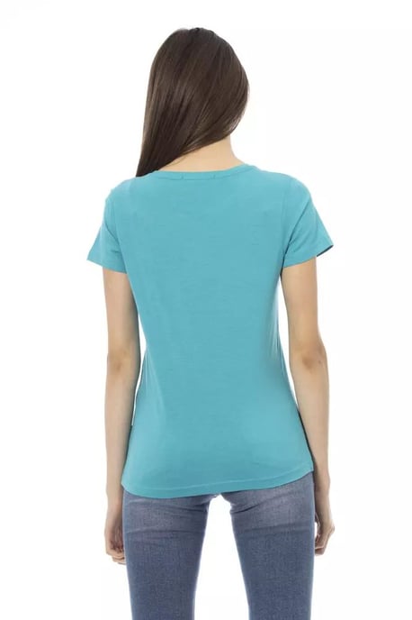 Trussardi Action Lichtblauwe Katoenen Dames T-Shirt - Image 3