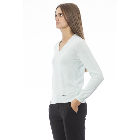 Baldinini Trend Ljusblå Cashmere Damer Tröja - Image 2