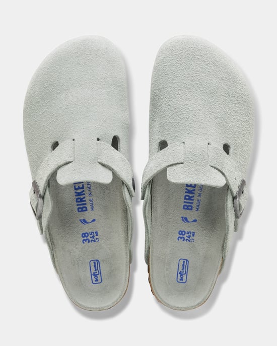 Boston Tonal Footbed Clogs in Light Grey - Image 3