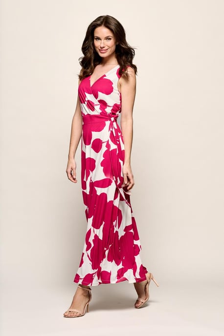 Reggy Print Jurk Offwhite / Roze - Image 1