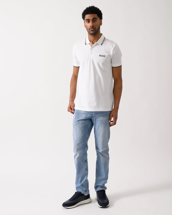 Paddy Pro Polo Shirt in White - Image 3
