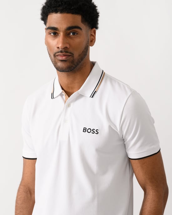 Paddy Pro Polo Shirt in White - Image 4