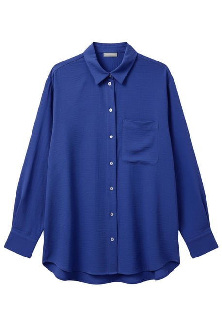 Oversize Longline Pocket Front Shirt - Image 2
