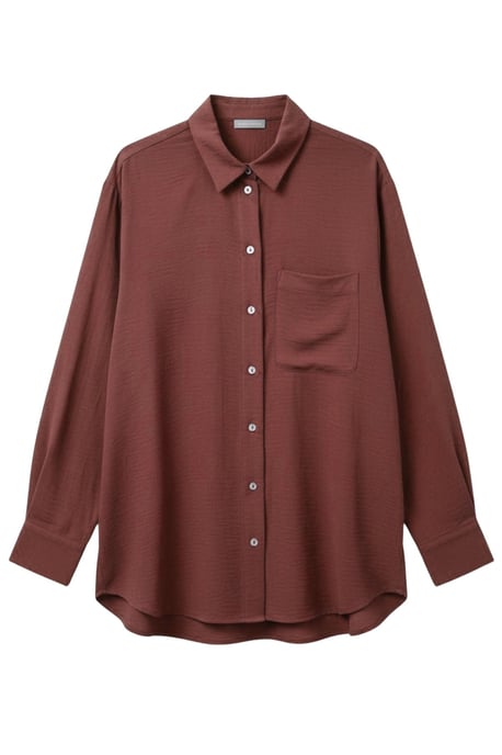 Oversize Longline Pocket Front Shirt - Image 2