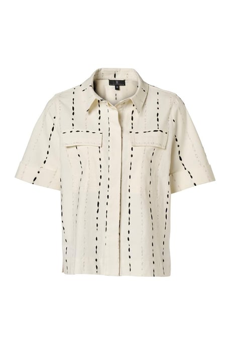 Liz Print Blouse Offwhite / Zwart - Image 2