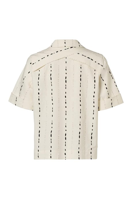 Liz Print Blouse Offwhite / Zwart - Image 4