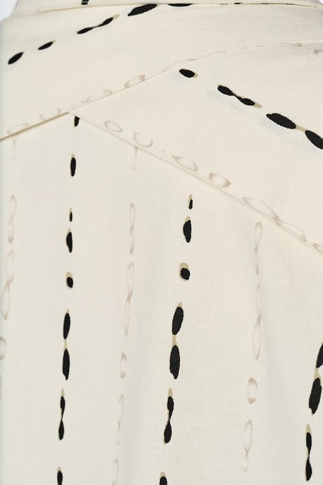 Liz Print Blouse Offwhite / Zwart - Image 5