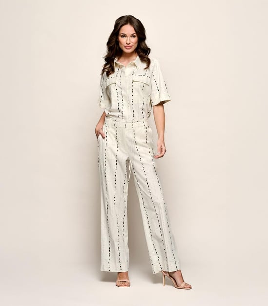 Liz Print Blouse Offwhite / Zwart - Image 6