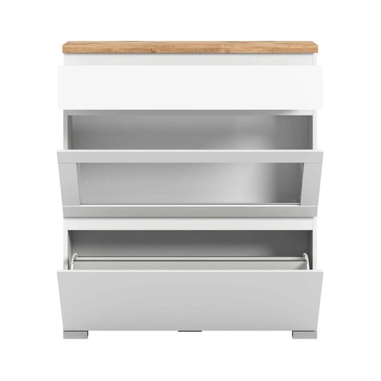 Furnilux Shoelove schoenenkast vitrine wit nb nox eiken nb - Image 4