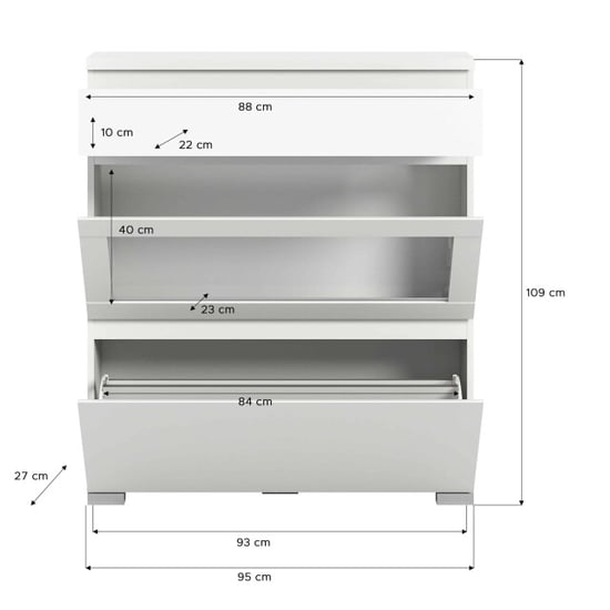 Furnilux Shoelove schoenenkast vitrine wit nb nox eiken nb - Image 5