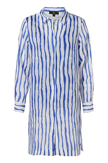 Georgie Streep Tuniek Offwhite / Kobalt - Image 3