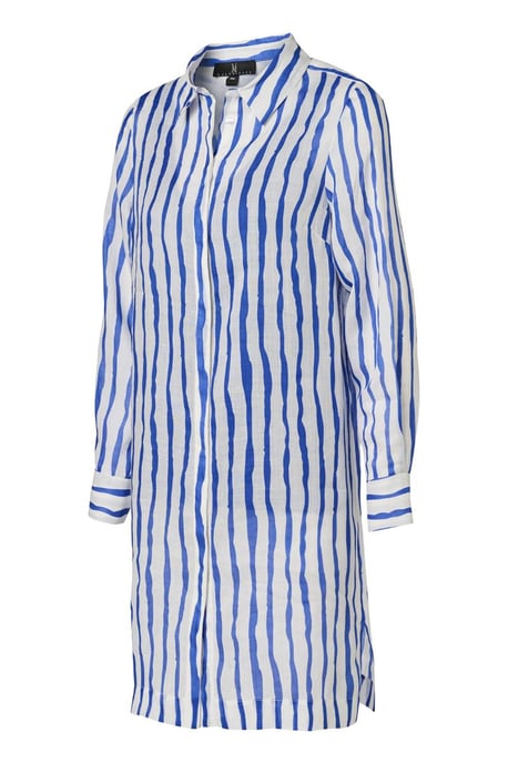 Georgie Streep Tuniek Offwhite / Kobalt - Image 4