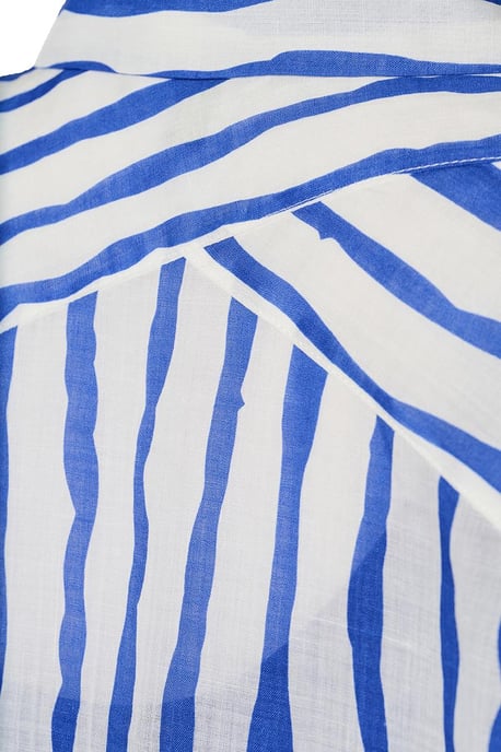 Georgie Streep Tuniek Offwhite / Kobalt - Image 6
