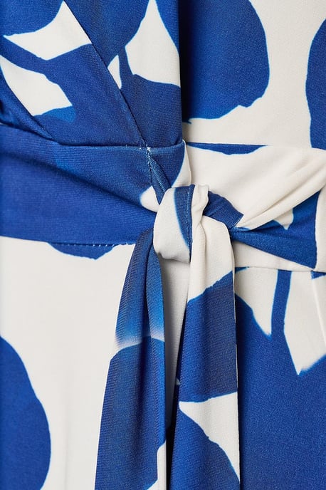 Regina Print Jurk Navy / Off White - Image 5
