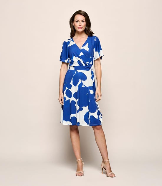 Regina Print Jurk Navy / Off White - Image 6
