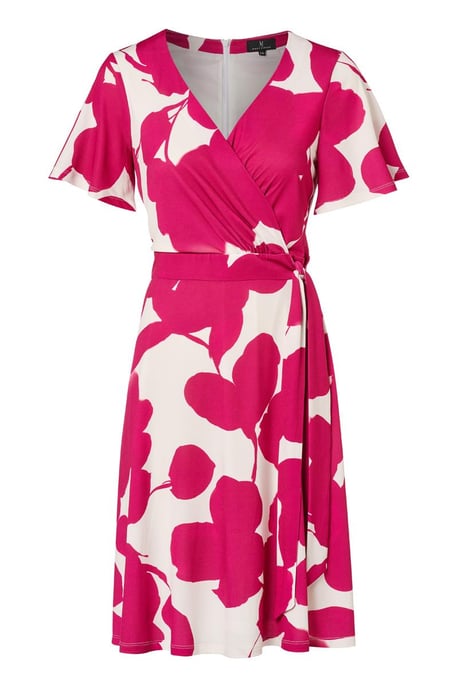Regina Print Jurk Offwhite / Roze - Image 2