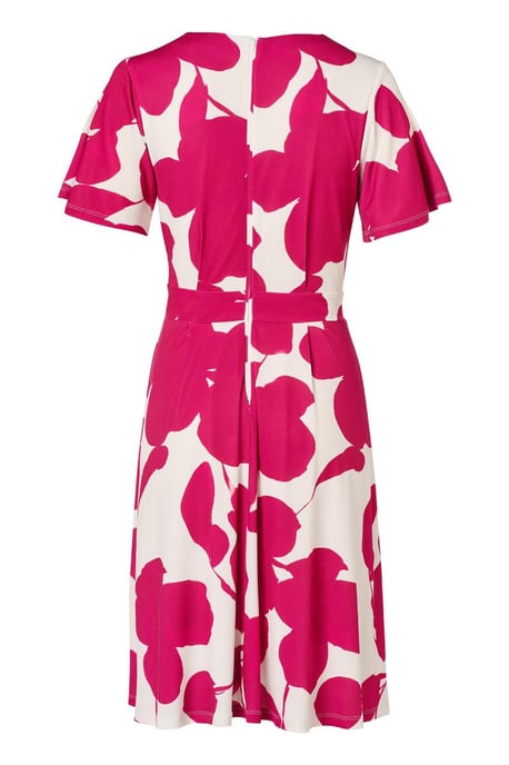 Regina Print Jurk Offwhite / Roze - Image 4