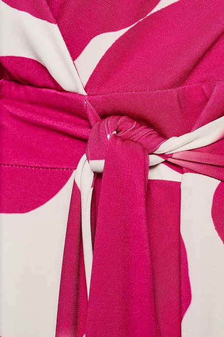 Regina Print Jurk Offwhite / Roze - Image 5