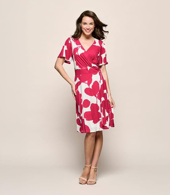 Regina Print Jurk Offwhite / Roze - Image 6