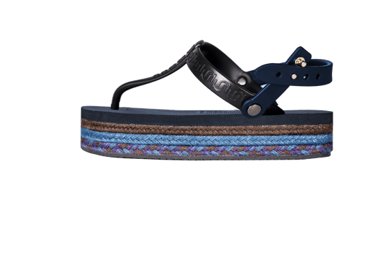 Raffia Deluxe Sandal Flip Flop Marinblå - Image 2