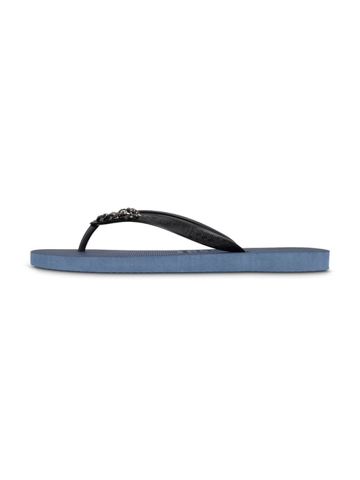 Zilverkleurige kleine teenslipper marineblauw - Image 2