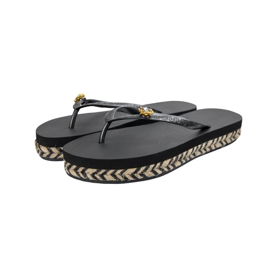 Raffia Switch Flip Flop zwart - Image 3