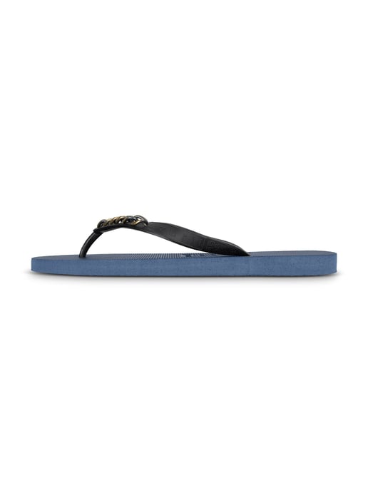 Gouden kleine teenslippers marineblauw - Image 2