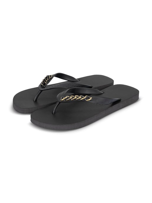 Gouden kleine teenslipper zwart - Image 3
