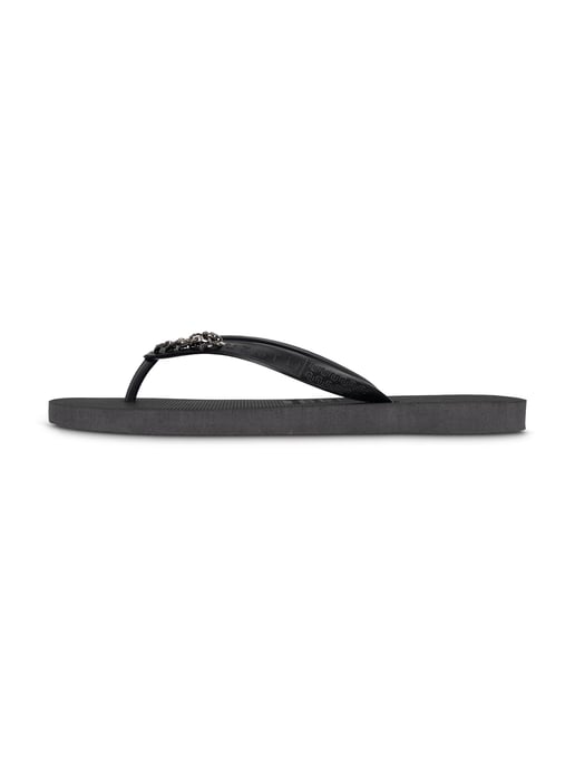 Zilveren kleine teenslipper zwart - Image 2