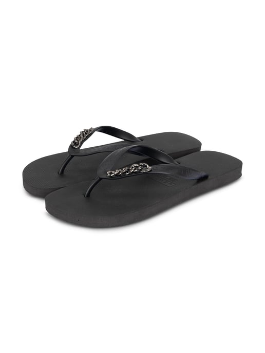 Zilveren kleine teenslipper zwart - Image 3
