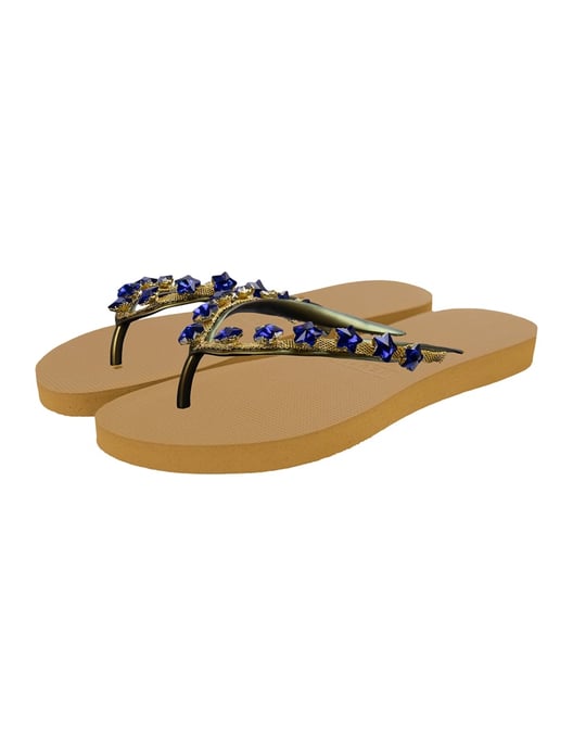 Kleine Blauwe Ster Flip Flop Oker - Image 3