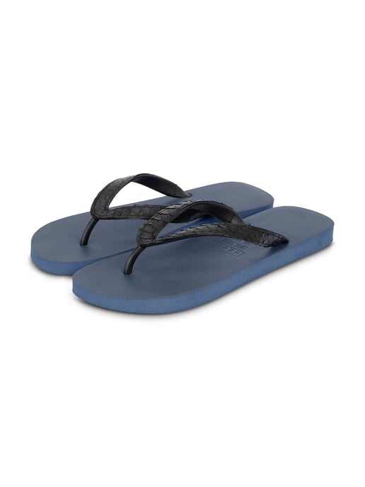 Python zwarte teenslippers marineblauw - Image 3
