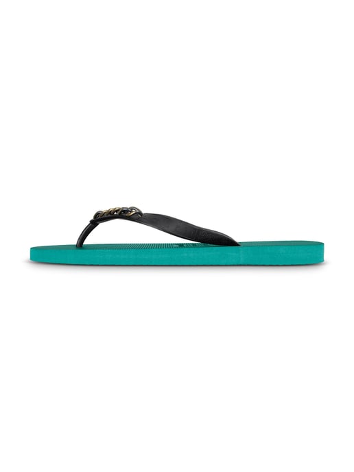 Gouden kleine teenslippers bosgroen - Image 2