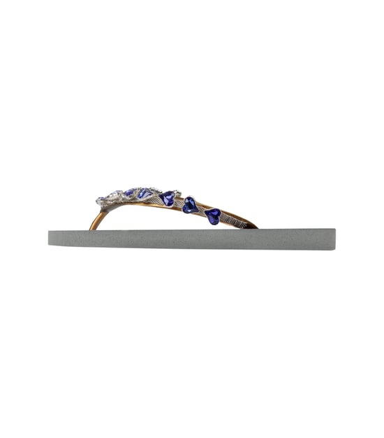 Hartvormige blauwe teenslippers zilver - Image 2