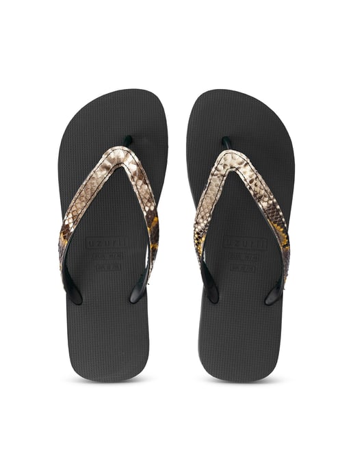 Python Taupe Flip Flop Zwart - Image 1