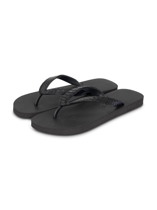 Python zwarte teenslipper zwart - Image 3