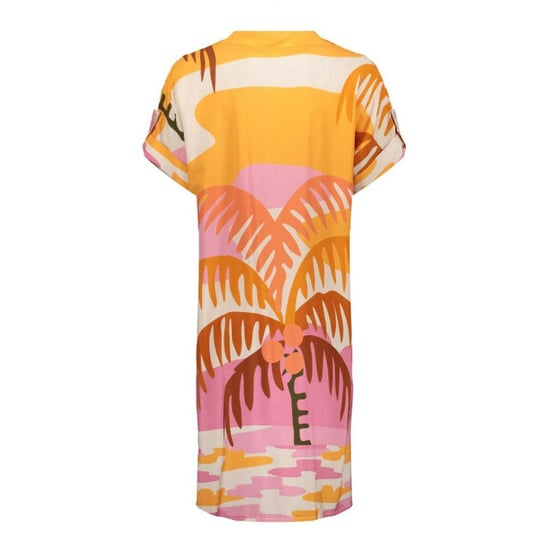 Geisha dress palmtree 67357-70 420 pink/coral - Image 3
