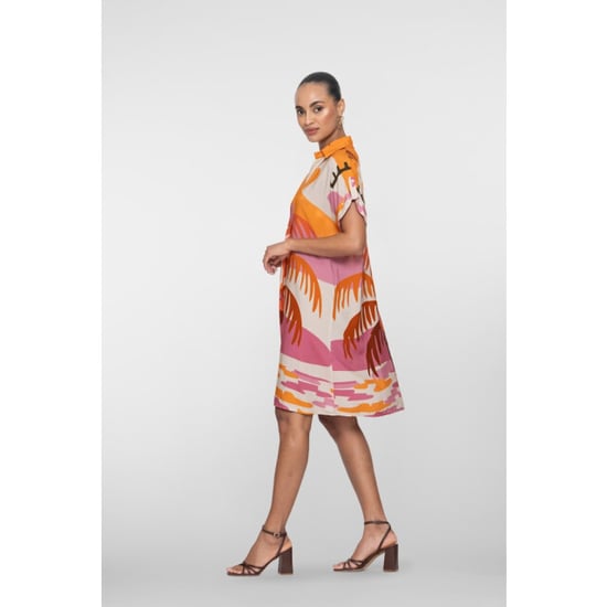 Geisha dress palmtree 67357-70 420 pink/coral - Image 4