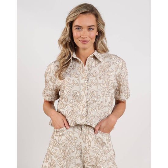 Nukus Nks02115 9 leonora blouse paillet sand - Image 1