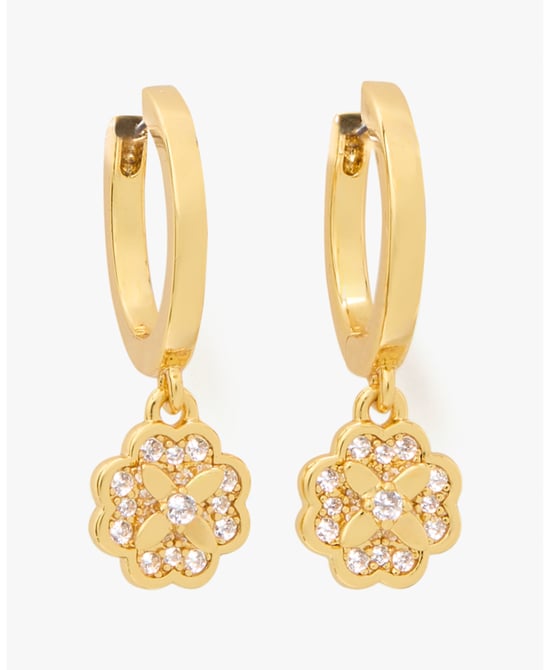 Heritage Bloom Huggie Drop Earrings - Image 1
