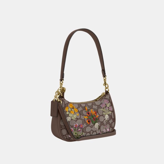 Teri Mini Crossbody Bag In Signature Jacquard With Floral Embroidery - Image 2