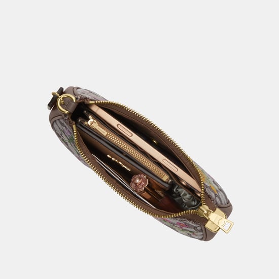 Teri Mini Crossbody Bag In Signature Jacquard With Floral Embroidery - Image 3