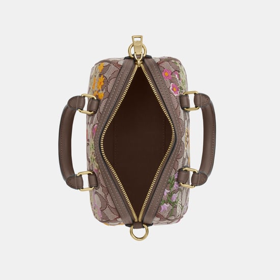 Mini Rowan Crossbody Bag In Signature Jacquard With Floral Embroidery - Image 4