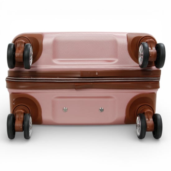 Expandable Rose Gold Hard Shell ABS Suitcase 8 Wheel Travel Large Luggage - Image 6