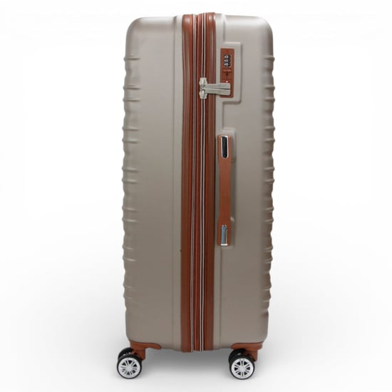 Expandable Champagne Hard Shell ABS Suitcase 8 Wheel Travel Large Luggage - Image 5