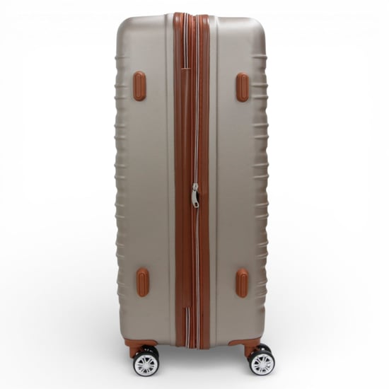 Expandable Champagne Hard Shell ABS Suitcase 8 Wheel Travel Large Luggage - Image 6