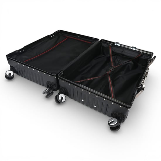 Black Hardshell Suitcase Dual 4 Wheel ABS Luggage Cabin Suitcases - Image 5