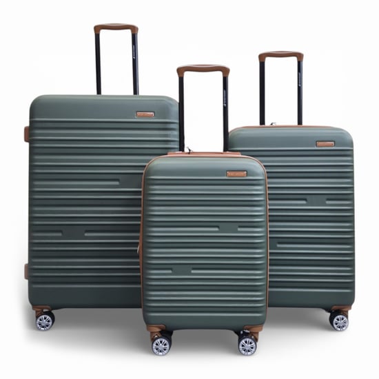 Uitvouwbare groene harde ABS koffer 8 Wielen Reis Grote Bagage - Image 2