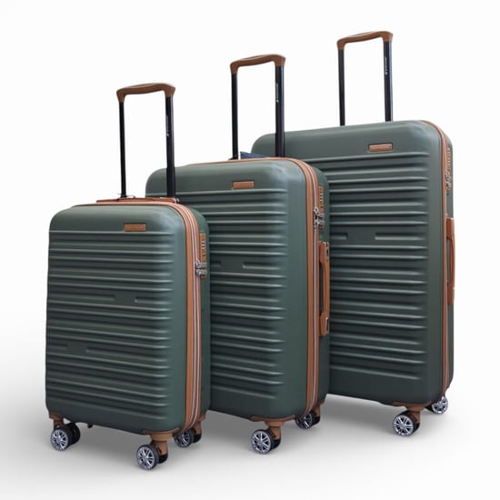 Uitvouwbare groene harde ABS koffer 8 Wielen Reis Grote Bagage - Image 5